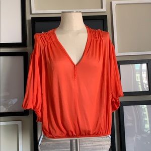 Free People top with volume sleeves